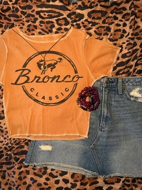 Bronco Classic Orange Graphic Tank Top